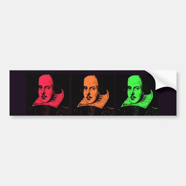 William Shakespeare-Collage Autoaufkleber (Vorne)