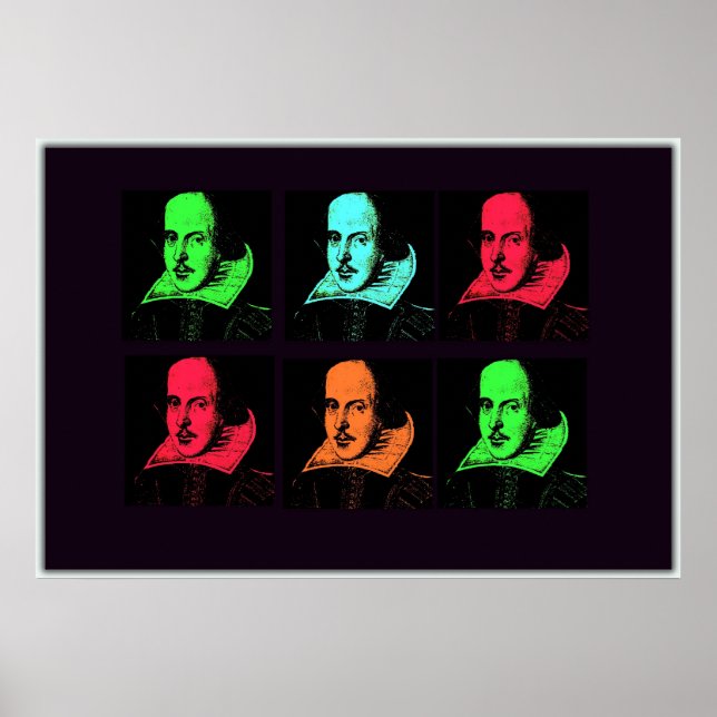William Shakespeare Collage Poster (Vorne)