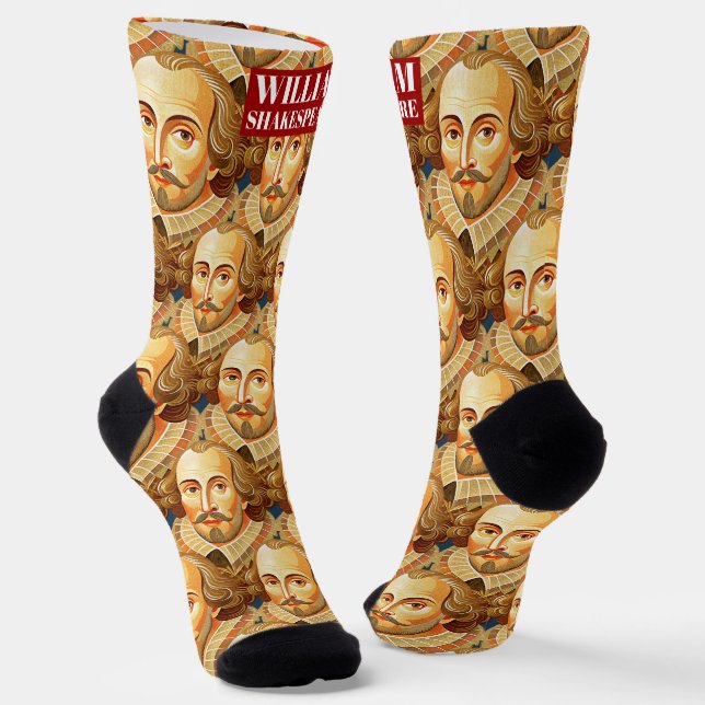 William Shakespeare Crew Socks Socken (Gewinkelt)