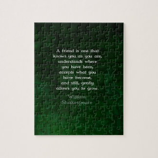 William Shakespeare Freundschaft Inspiration Zitat Puzzle