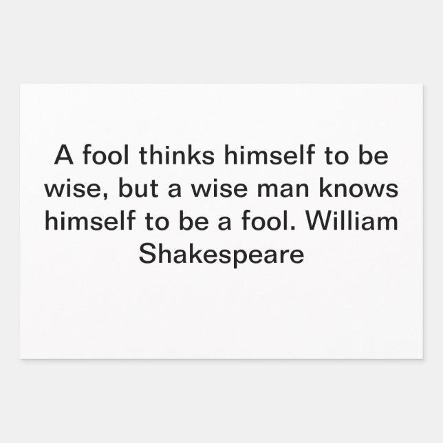 William Shakespeare Geschenkpapier Set (Vorderseite)