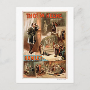 William Shakespeare "Hamlet" Theater Poster Postkarte