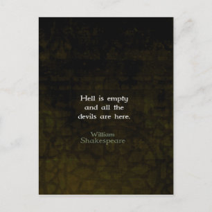 William Shakespeare Humore Witty Quotation Postkarte