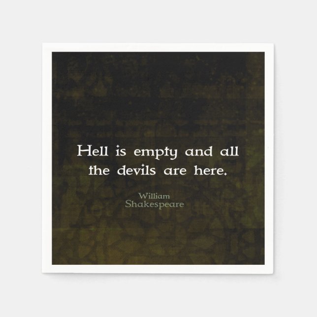 William Shakespeare Humore Witty Quotation Serviette (Vorderseite)