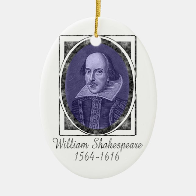 William Shakespeare Keramik Ornament (Vorne)