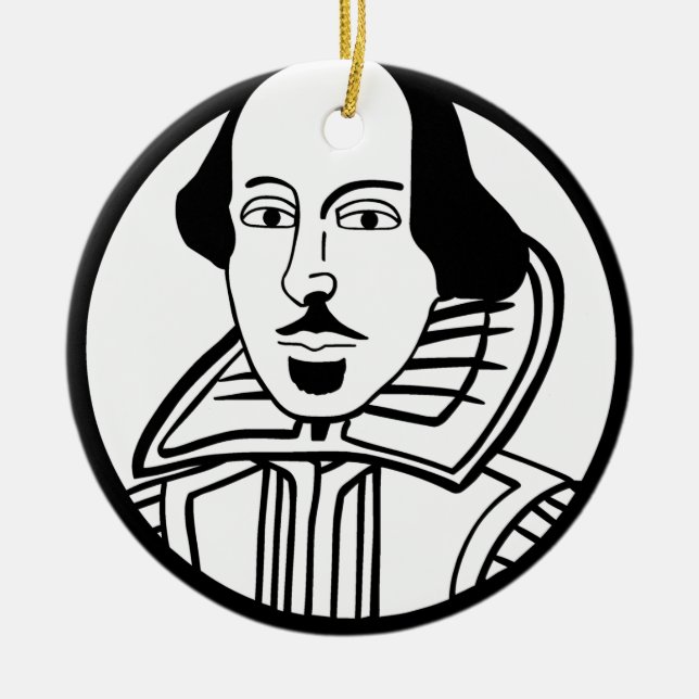 William Shakespeare Keramikornament (Vorne)