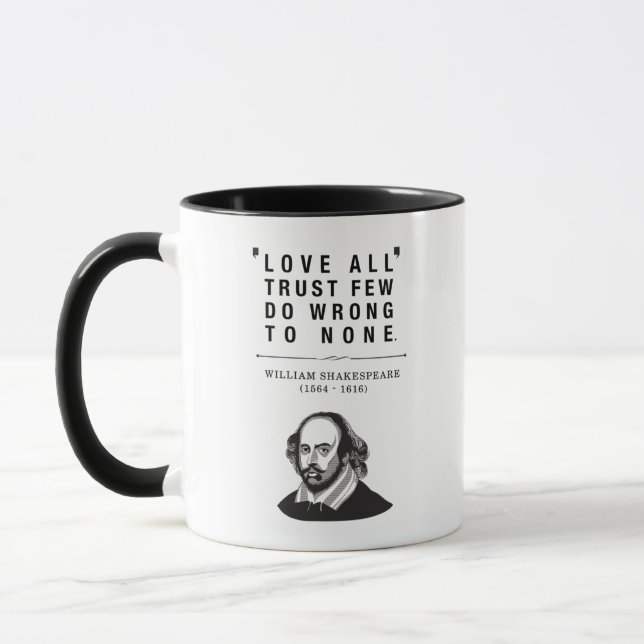 William Shakespeare Liebe All Quote Tasse (Links)