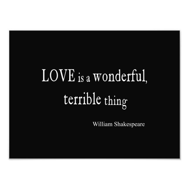 William Shakespeare Liebe ist wunderbar und schrec Fotodruck (Vorne)