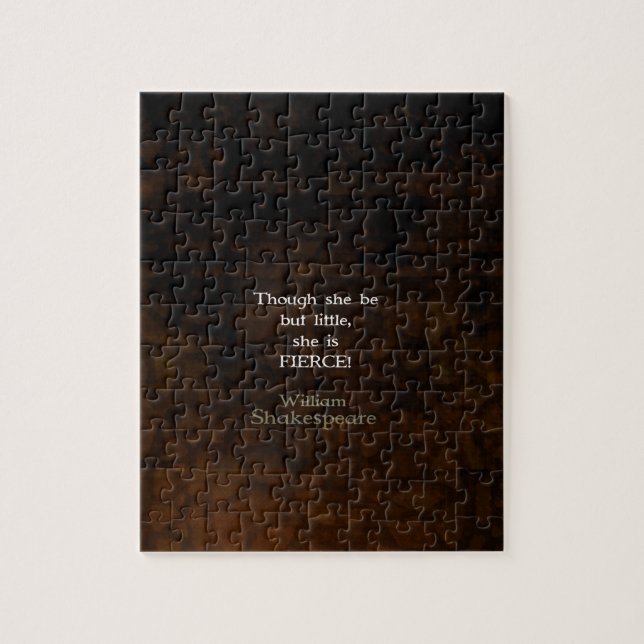 William Shakespeare Little and Fierce Quotation Puzzle (Vertikal)