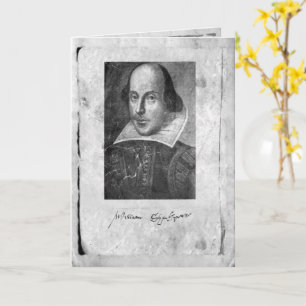 William Shakespeare mit Signature-Grußkarte Karte