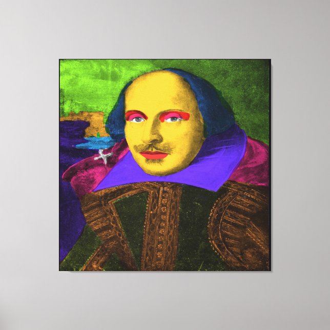 William Shakespeare Pop Art Leinwanddruck (Vorderseite)