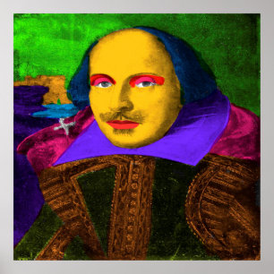 William Shakespeare Pop Art Poster
