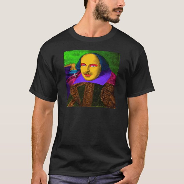 William Shakespeare Pop Art T-Shirt (Vorderseite)
