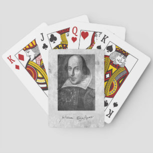 William Shakespeare Portrait and Signature Cards Spielkarten