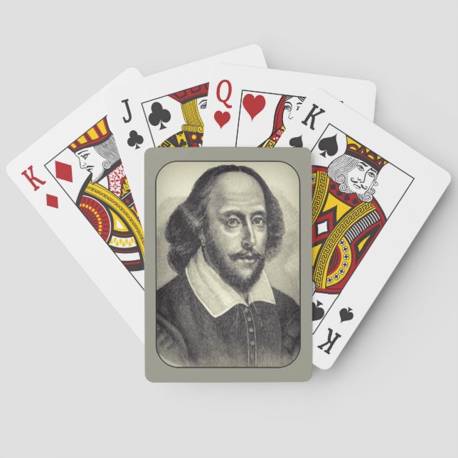 William Shakespeare Portrait Cards Spielkarten (Rückseite)