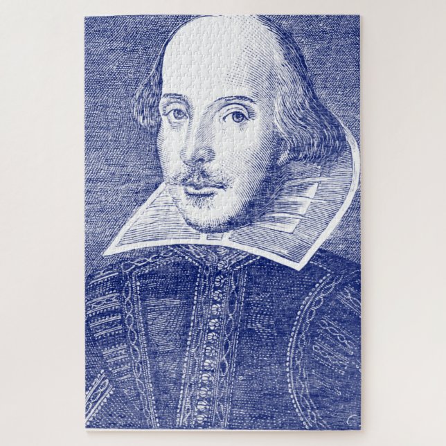 William Shakespeare Portrait from First Folio Puzzle (Vertikal)