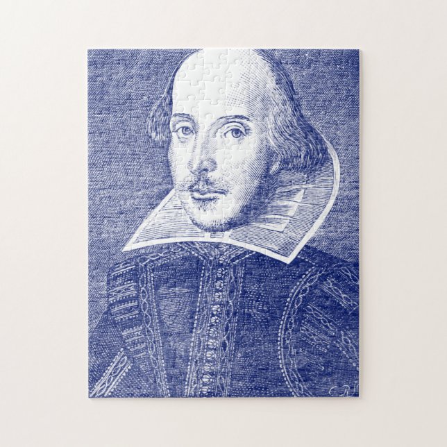 William Shakespeare Portrait from First Folio Puzzle (Vertikal)