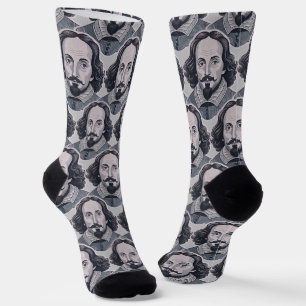 William Shakespeare Portrait Hamlet Illustration Socken