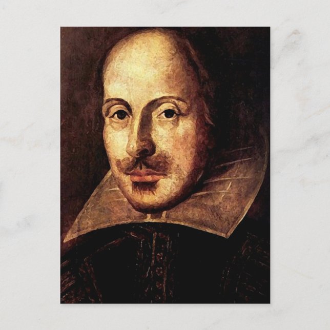 William Shakespeare Portrait Postkarte (Vorderseite)