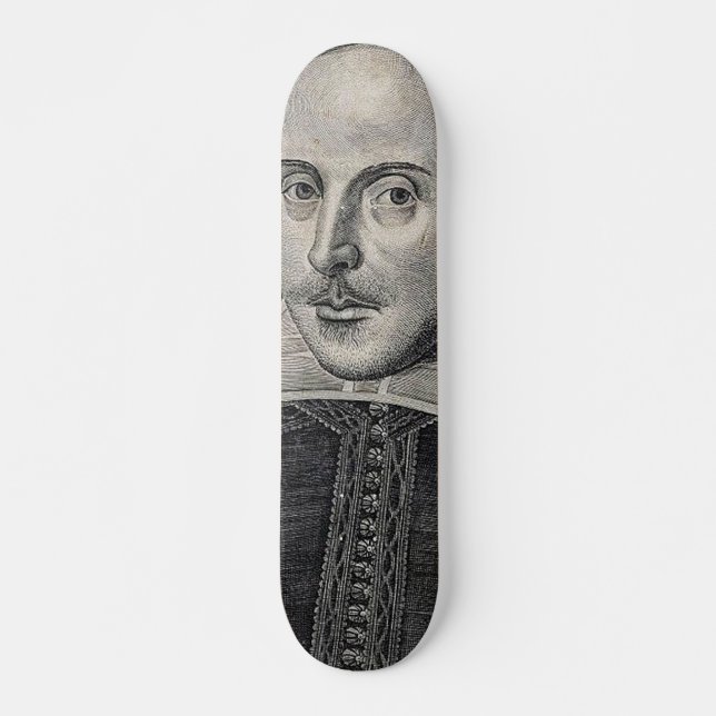 William Shakespeare Portrait Skateboard (Vorne)