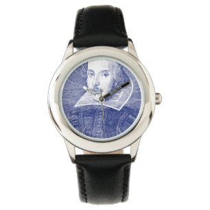 William Shakespeare-Porträt vom ersten Folio Armbanduhr