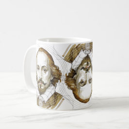 William Shakespeare Porträtbild Gold Kaffeetasse