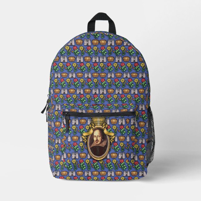 William Shakespeare Print Cut Sew Bag Bedruckter Rucksack (Vorderseite)