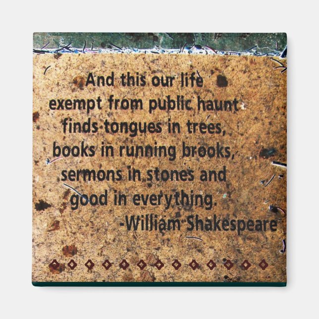 William Shakespeare Quote Magnet (Vorne)