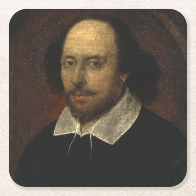William Shakespeare Rechteckiger Pappuntersetzer (Vorderseite)