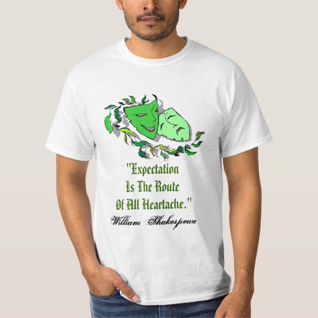 William Shakespeare senken Ihr Erwartungs-Shirt T-Shirt (Vorderseite)