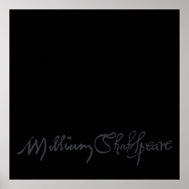 William Shakespeare Signature Poster (Vorne)