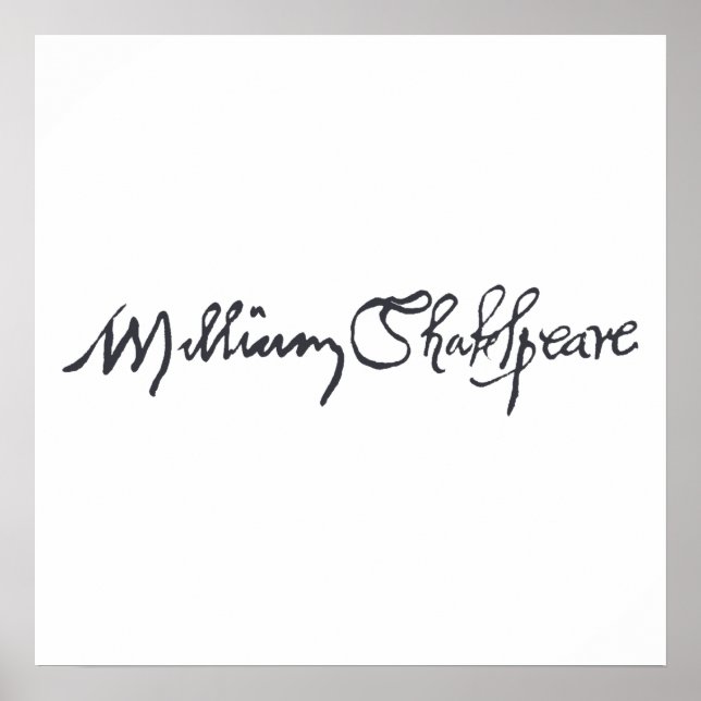 William Shakespeare Signature Poster (Vorne)