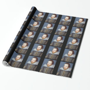 William Shakespeare Theme Wrapping Paper Geschenkpapier