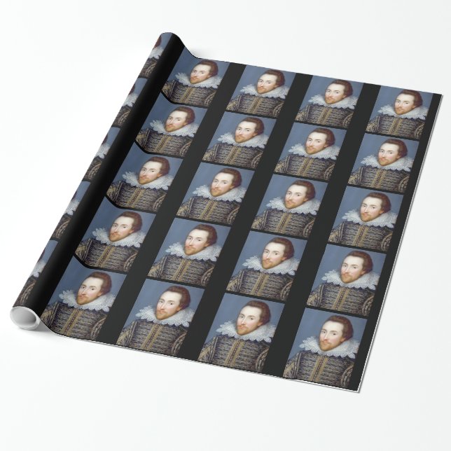William-Shakespeare-Themen-Wrap-Papier Geschenkpapier (Ungerollt)