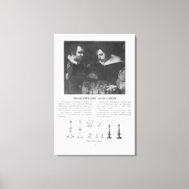 William Shakespeare und Ben Jonson Leinwanddruck (Vorderseite)