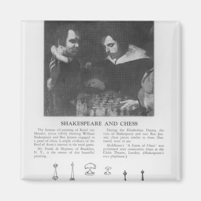 William Shakespeare und Ben Jonson Magnet (Vorne)