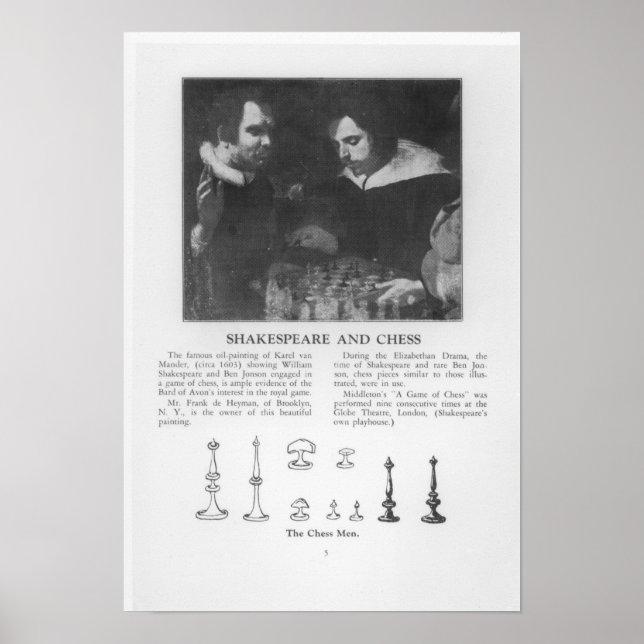 William Shakespeare und Ben Jonson Poster (Vorne)