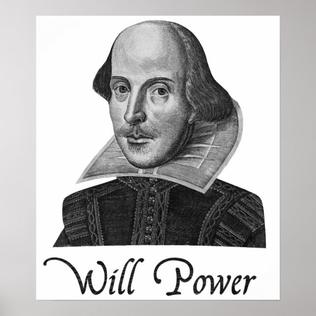William Shakespeare Will Power Poster (Vorne)