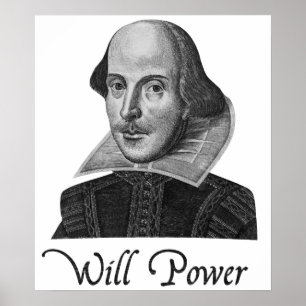 William Shakespeare wird Power Poster