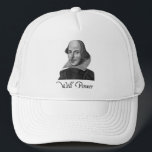 William Shakespeare wird Power Truckerkappe<br><div class="desc">Unsere Körper sind unser Gärten ro,  den unsere Willen sind gardenerss."  Großes Geschenk oder T-Shirt für Shakespeare- oder Theaterfans überall!</div>