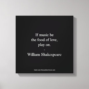 William Shakespeare Zitat - Liebe Leinwanddruck