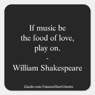 William Shakespeare Zitat - Liebe Quadratischer Aufkleber