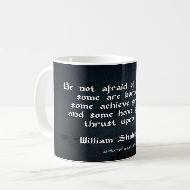 William Shakespeare Zitat Tasse (Vorderseite Links)