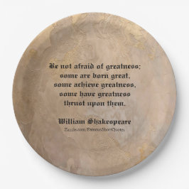 William Shakespeare Zitat - Teller aus Papier zur 