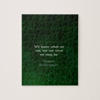William Shakespeare Zitat über Möglichkeiten Puzzle