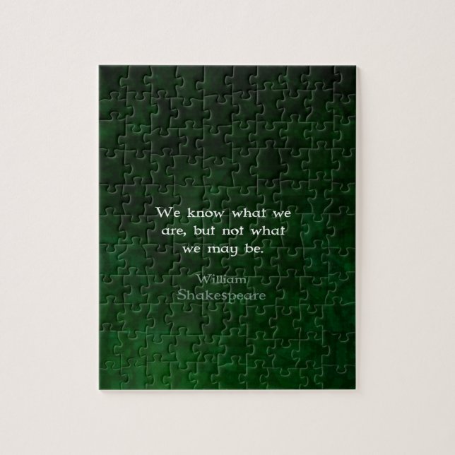 William Shakespeare Zitat über Möglichkeiten Puzzle (Vertikal)