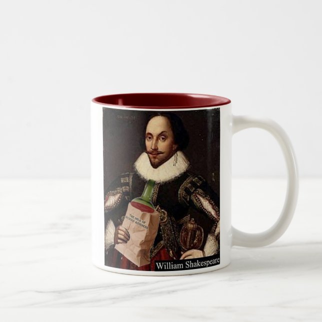 William Shakespeare Zweifarbige Tasse (Rechts)