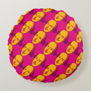 William- ShakespearePop-Kunst-Kissen Rundes Kissen