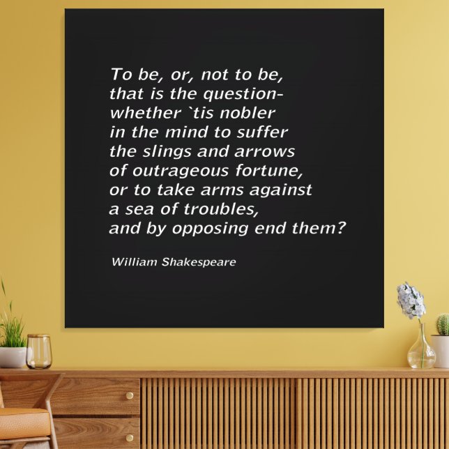 William Shakespeares "Hamlet" Leinwanddruck (Insitu (Wohnzimmer))