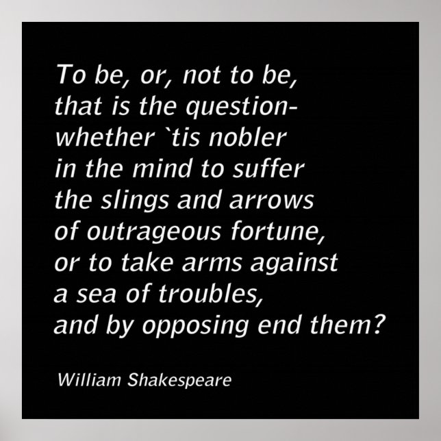 William Shakespeares "Hamlet" Poster (Vorne)